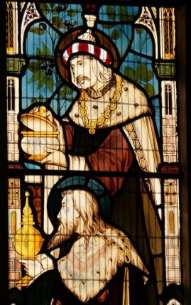 Stained glass of St Edmunds, Dolton, Devon