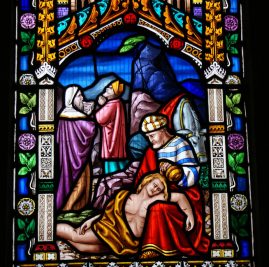 Stained glass of St Edmunds, Dolton, Devon