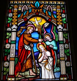 Stained glass of St Edmunds, Dolton, Devon