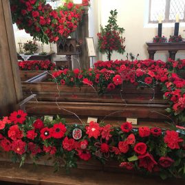 'There, But Not There' floral remembrance tribute at Dowland St. Peters