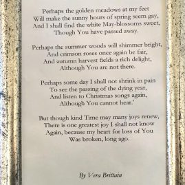'There, But Not There' floral remembrance tribute at Dowland St. Peters