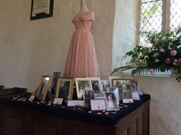 Wedding Dresses in Dowland Church for the flower festival